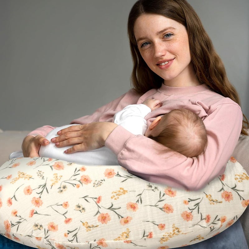 Hooyax Muslin Nursing Pillow Covers 2 Pack - Image 5